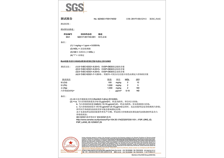 2環(huán)保鋅合金檢測報(bào)告（材料報(bào)告）